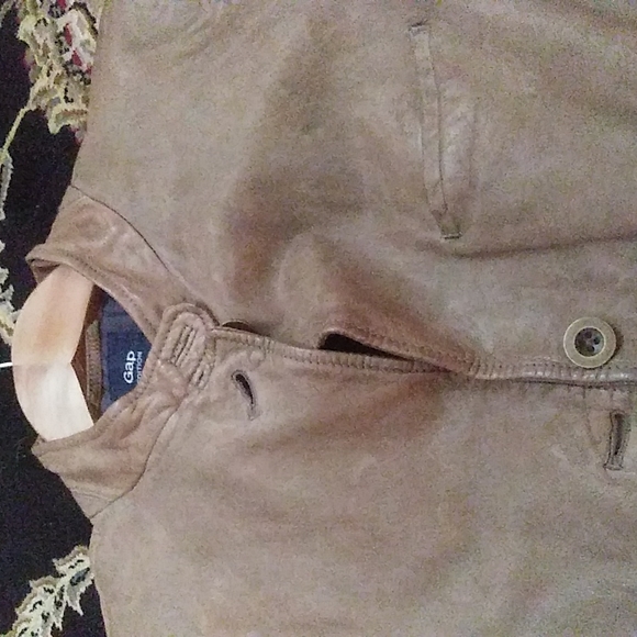 Women's Weathered Taupe Leather Driving Jacket Sz:M - Picture 14 of 14